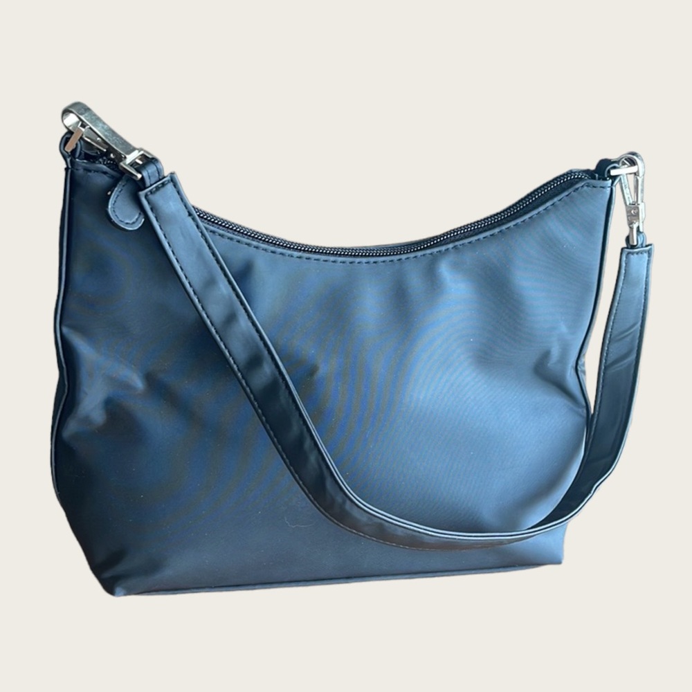 GIANNINI | New Matte Black Faux Leather Shoulder Bag